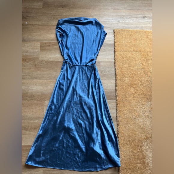 NWT A.L.C. Jasmine Midi Satin Dress - Picture 12 of 14